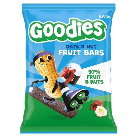 Goodies Kids Snack Date & Nuts Fruit Bars Multipack 5 x 20 per pack (Pack of 3)