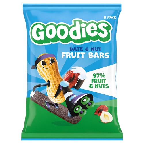 Goodies Kids Snack Date & Nuts Fruit Bars Multipack 5 x 20 per pack (Pack of 3)