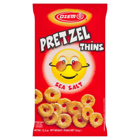 Osem Pretzel Thins Sea Salt 350g (Pack of 3)