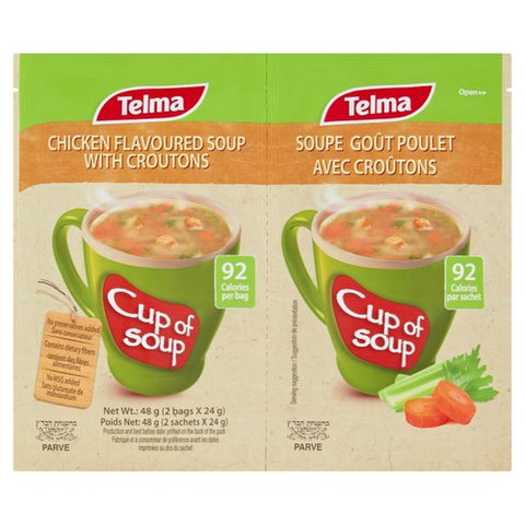 Telma Cup of Soup Chicken Flavour 2 x 24g (Pack of 2)