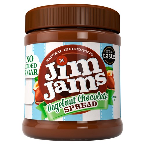 JimJams No Added Sugar Hazelnut Chocolate Spread 350g (Pack of 2)