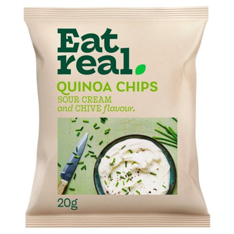 Eat Real Quinoa Sour Cream & Chive Chips 40g (Pack of 6)