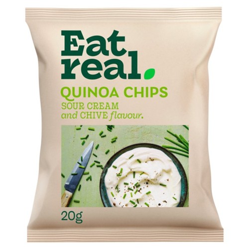 Eat Real Quinoa Sour Cream & Chive Chips 40g (Pack of 6)