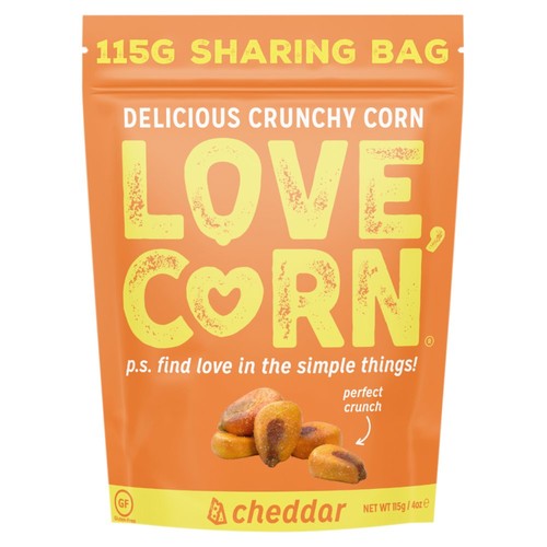 LOVE CORN Cheddar Crunchy Corn 115g (Pack of 3)