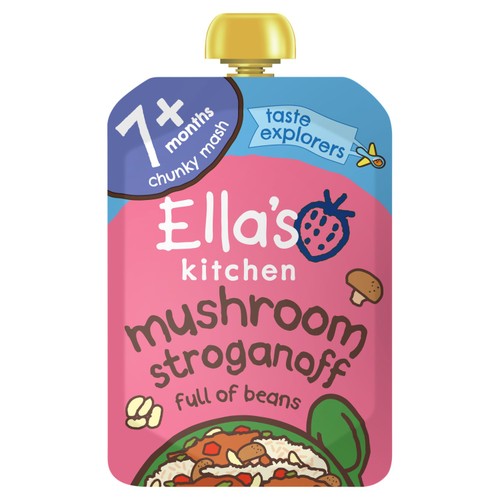 Ella's Kitchen Mushroom Stroganoff Baby Food Pouch 7+ Months 130g (Pack of 2)