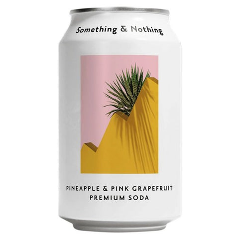 Something & Nothing Pineapple & Pink Grapefruit Premium Soda 330ml (Pack of 6)
