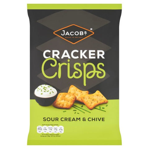 Jacob's Cracker Crisps Sour Cream & Chive Snacks Sharing Bag 150g (Pack of 3)