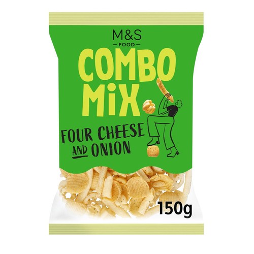 M&S Four Cheese & Onion Combo Mix 150g (Pack of 3)