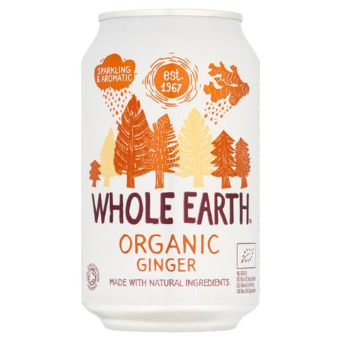 Whole Earth Organic Sparkling Ginger 330ml (Pack of 6)