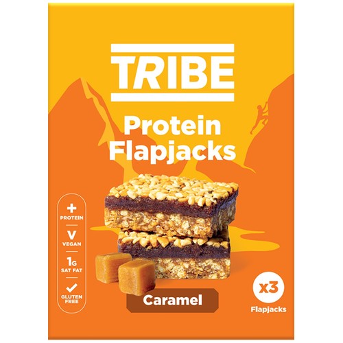 TRIBE Protein Flapjack - Caramel 3 x 38g (Pack of 3)