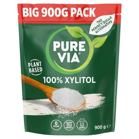 Pure Via 100% Xylitol Plant Based 900g (Pack of 2)