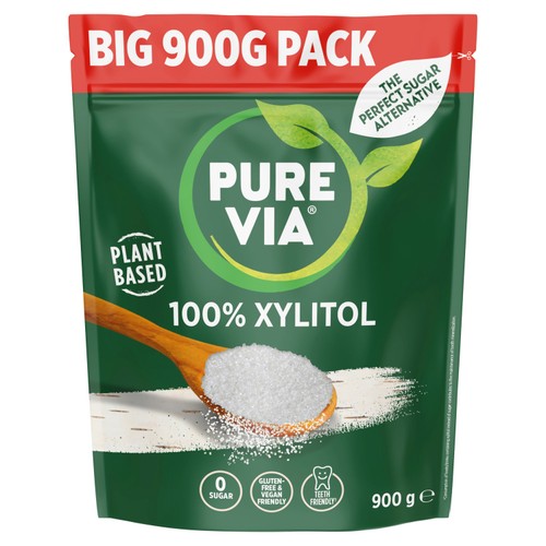Pure Via 100% Xylitol Plant Based 900g (Pack of 2)