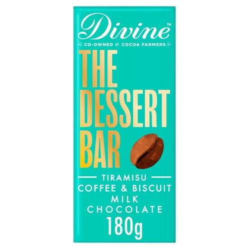 Divine Dessert Bar Milk Chocolate Tiramisu with Coffee Biscuit 180g (Pack 3)