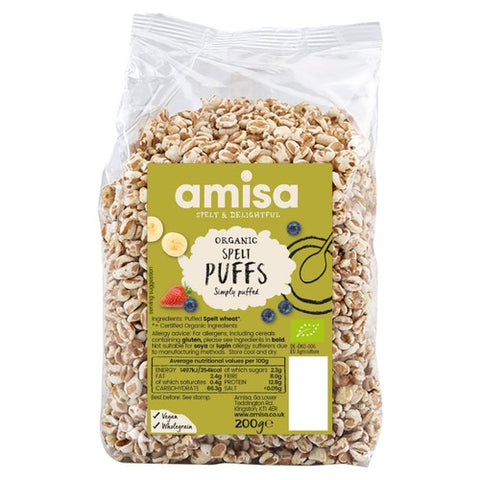 Amisa Organic Spelt Puffs 200g (Pack of 3)