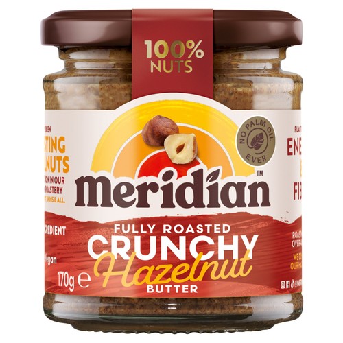 Meridian Crunchy Hazelnut Butter 100% Nuts 170g (Pack of 2)
