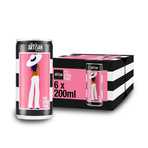 Artisan Drinks Co. Pink Citrus Tonic Cans 6 x 200ml (Pack of 2)