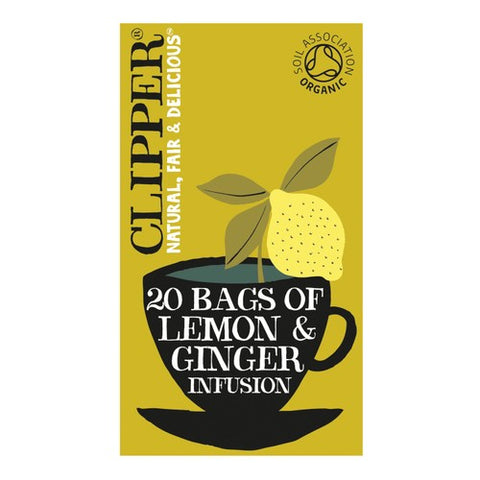 Clipper Organic Lemon & Ginger Infusion 20's (Pack of 3)