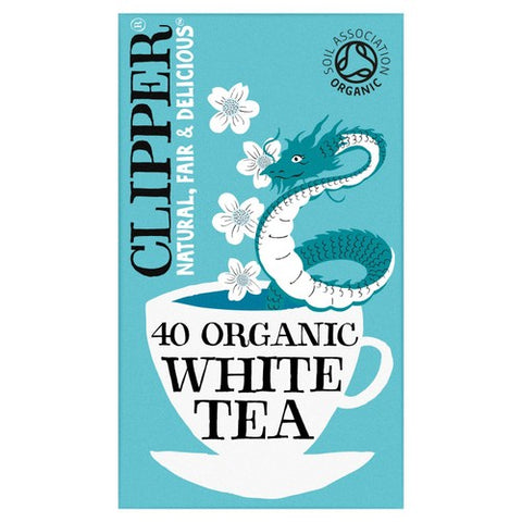 Clipper Organic & Fairtrade White Tea 40's (Pack of 3)