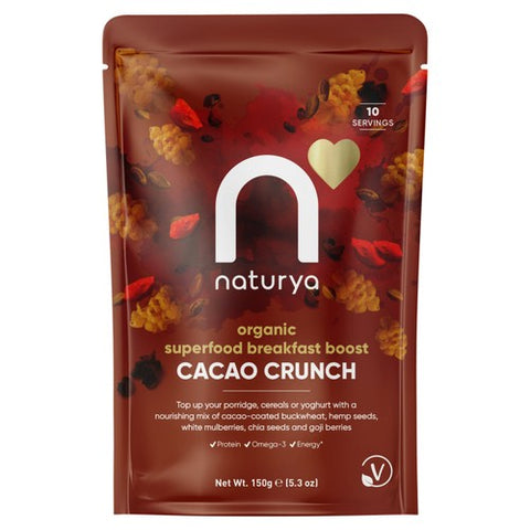 Naturya Organic  Breakfast Boost Cacao Crunch 150g (Pack of 3)