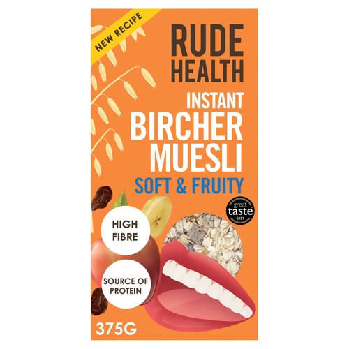 Rude Health Bircher Muesli 375g (Pack of 3)