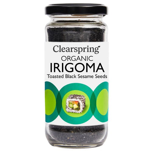 Clearspring Organic Irigoma Toasted Black Sesame Seeds 100g (Pack of 3)