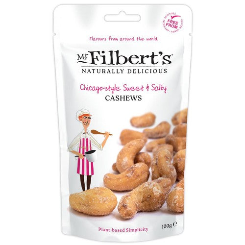 Mr Filbert's Chicago-Style Sweet & Salty Cashews 100g (Pack of 3)