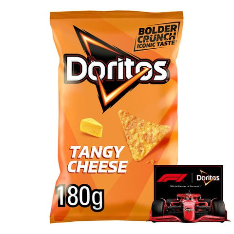 Doritos Tangy Cheese Tortilla Chips Sharing Bag Crisps 180g (Pack of 3)