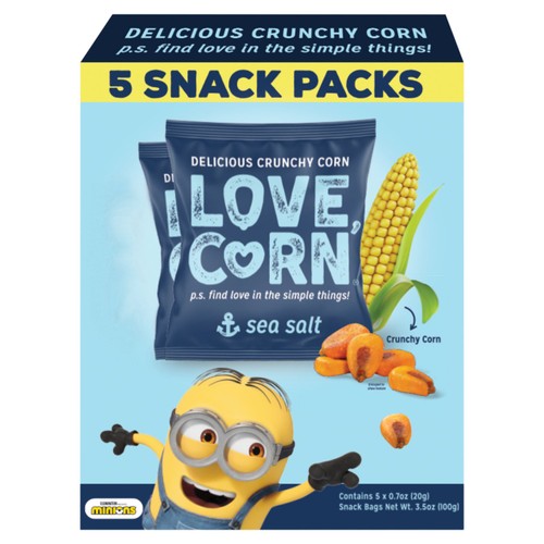 LOVE CORN Sea Salt Multipack 5 x 20g (Pack of 3)