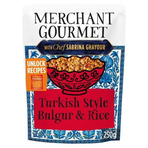 Merchant Gourmet Sabrina Ghayour Turkish Style Bulgur & Rice 250g (Pack of 3)