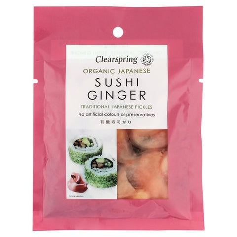Clearspring Organic Japanese Sushi Ginger 50g (Pack of 2)