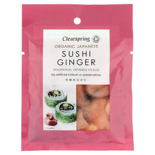 Clearspring Organic Japanese Sushi Ginger 50g (Pack of 2)