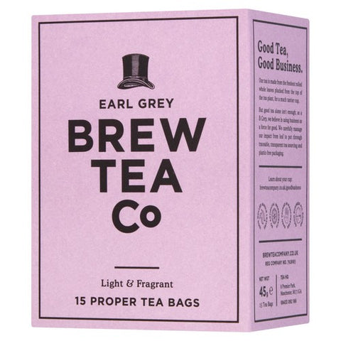 Brew Tea Co Earl Grey Tea Bags 15's (Pack of 3)