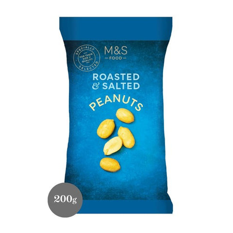M&S Roasted & Salted Peanuts 200g (Pack of 3)