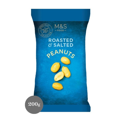 M&S Roasted & Salted Peanuts 200g (Pack of 3)