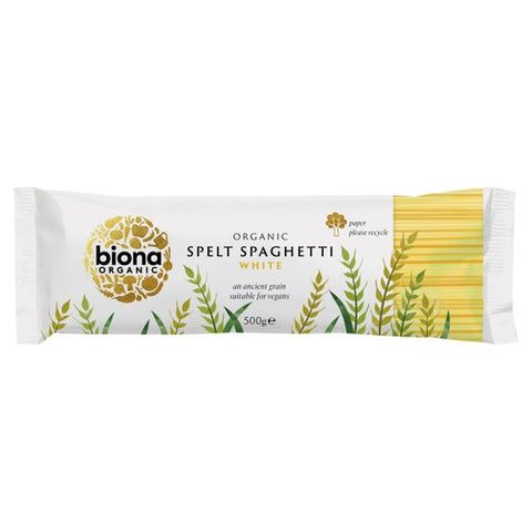 Biona Organic Spelt Spaghetti White Pasta 500g (Pack of 3)
