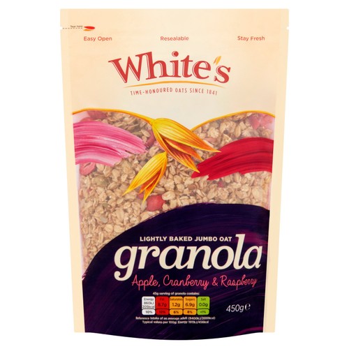 White's Apple, Cranberry & Raspberry Granola 450g (Pack of 3)