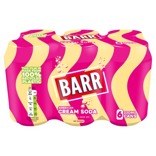 Barr American Cream Soda 6 x 330ml (Pack of 2)