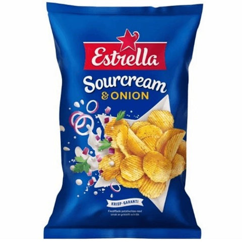 Estrella Sourcream & Onion Crisps 175g (Pack of 3)