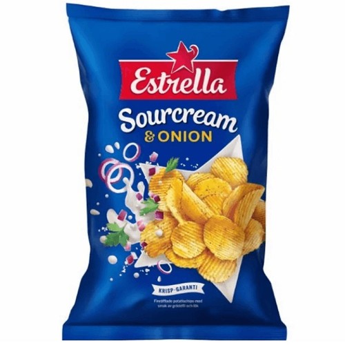 Estrella Sourcream & Onion Crisps 175g (Pack of 3)