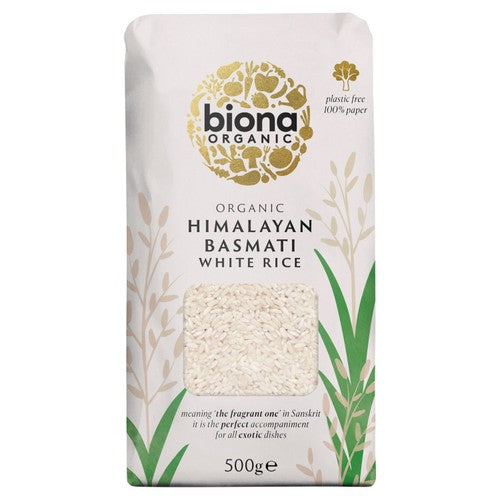 Biona Organic White Basmati Rice 500g (Pack of 3)