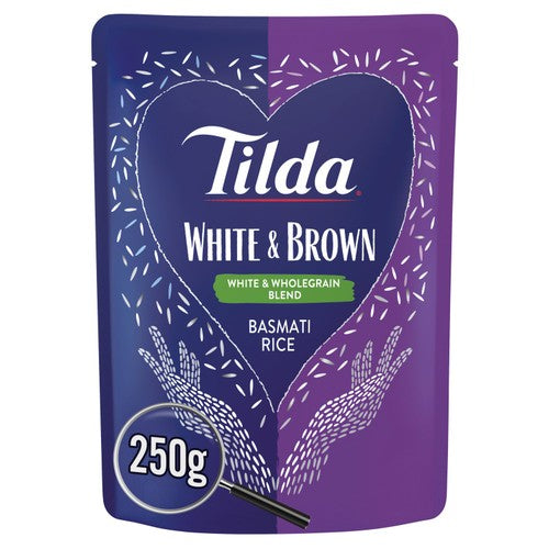 Tilda Microwave White & Brown Basmati Rice 250g (Pack of 2)