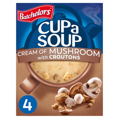 Batchelors Cup A Soup Mushroom 4 x 24g (Pack of 2)