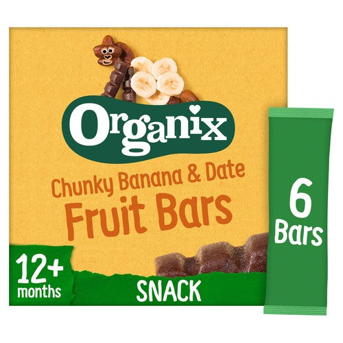 Organix Banana Date Fruit Bars Multipack 12 months+, 6 x 17g (Pack 3)