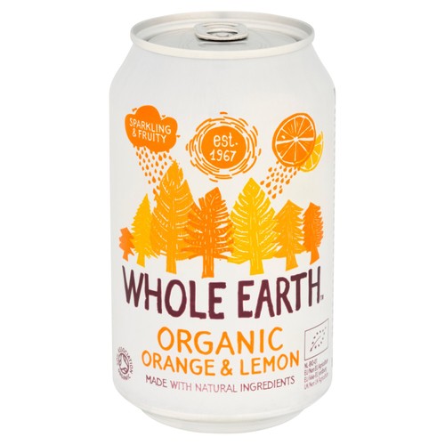 Whole Earth Organic Sparkling Orange & Lemon 330ml (Pack of 6)