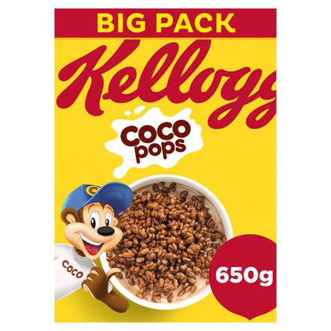 Kellogg's Coco Pops Chocolate Breakfast Cereal 650g (Pack of 3)