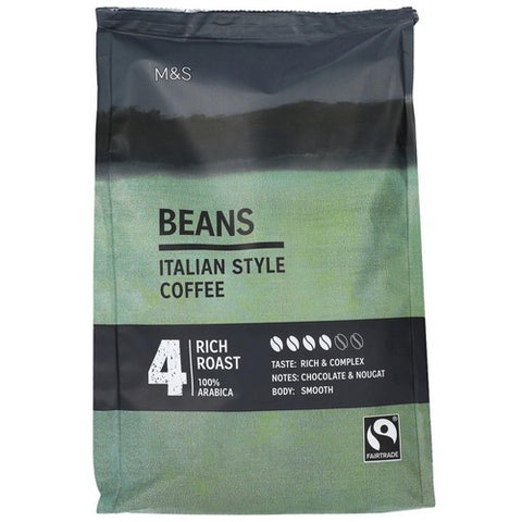 M&S Italian Style Coffee Beans 454g (Pack of 2)