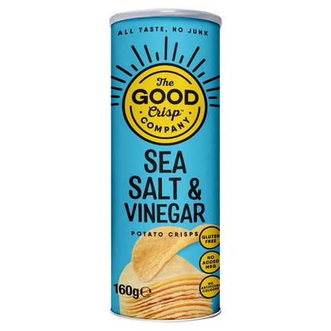 The Good Crisp Co Sea Salt & Vinegar Potato Crisps 160g (Pack of 3)