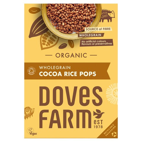 Doves Farm Organic Wholegrain Cocoa Rice Pops 300g (Pack of 3)