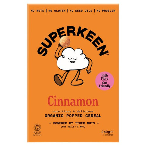 Superkeen Organic Cinnamon Tiger Nut Cereal 240g (Pack of 3)