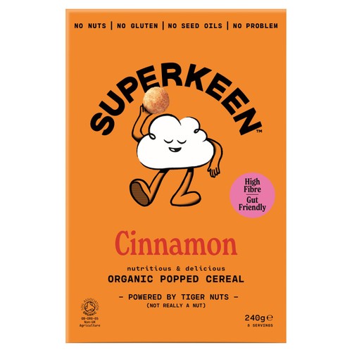 Superkeen Organic Cinnamon Tiger Nut Cereal 240g (Pack of 3)